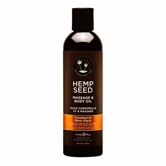 Black Hemp Seed Massage & Body Oil 8 oz - Dreamsicle MAS002 /00082