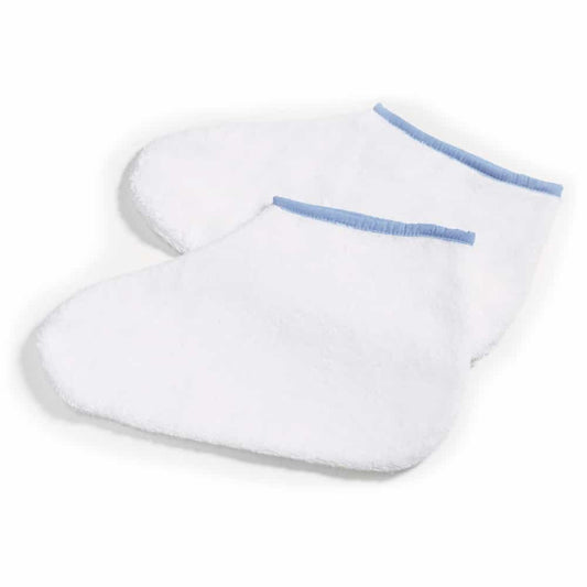 White Smoke Satin Smooth Lined Terry Cloth Booties SSPB10CBC 20313