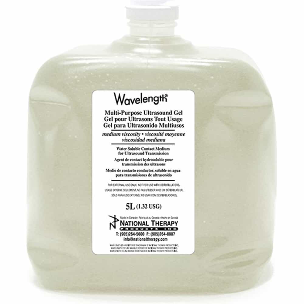 Gray Wavelength Clear Ultrasound Gel Medium Viscosity 5L NTPC500X
