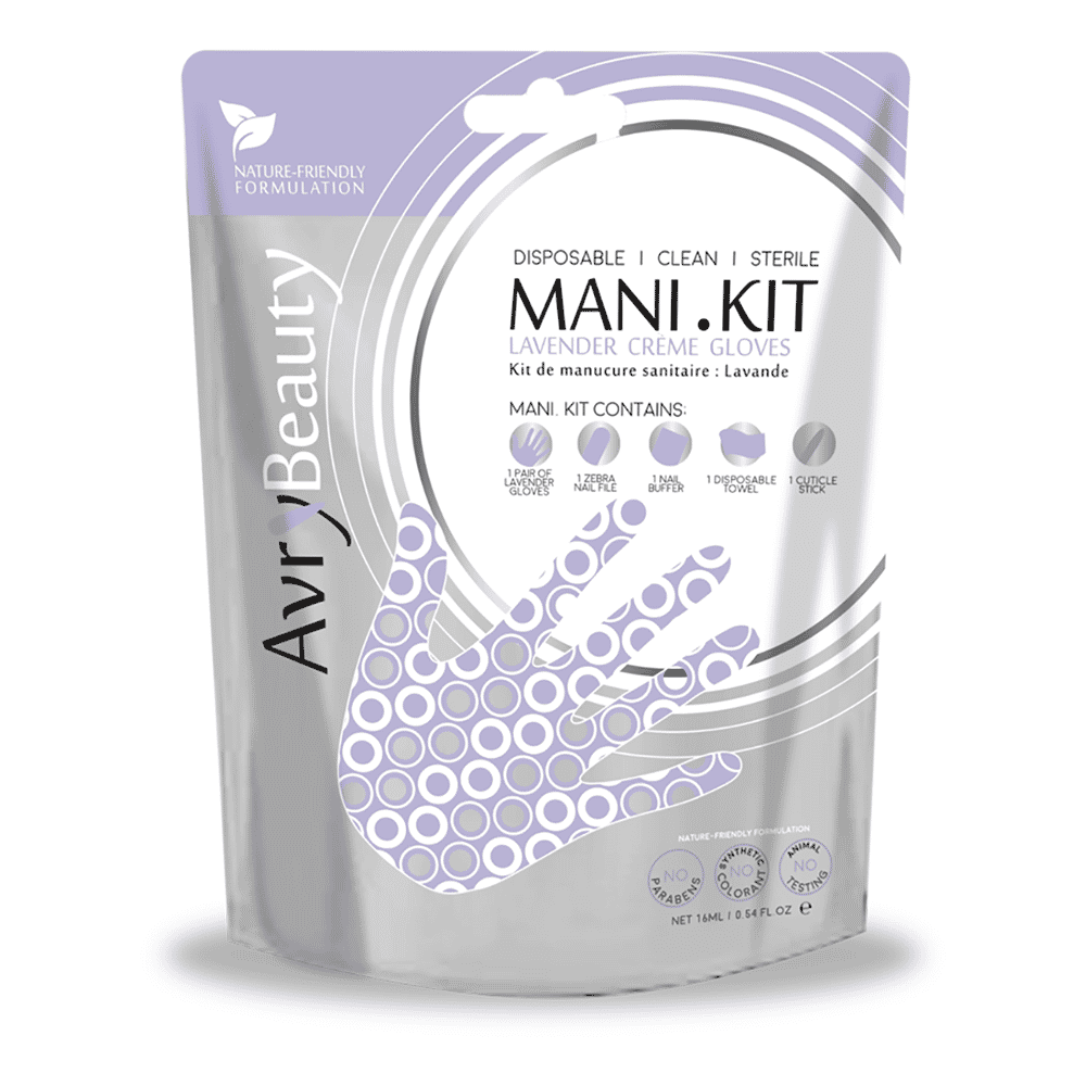 White Smoke AvryBeauty Mani Kit Lavender Creme Gloves AK005LVNR-M 00735