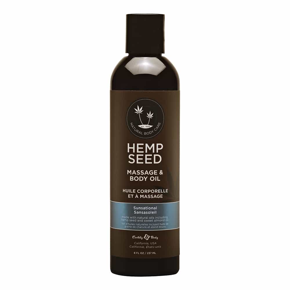Dark Slate Gray Hemp Seed Massage & Body Oil 8 oz - Sunsational MAS046/29056