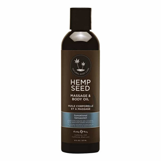 Dark Slate Gray Hemp Seed Massage & Body Oil 8 oz - Sunsational MAS046/29056