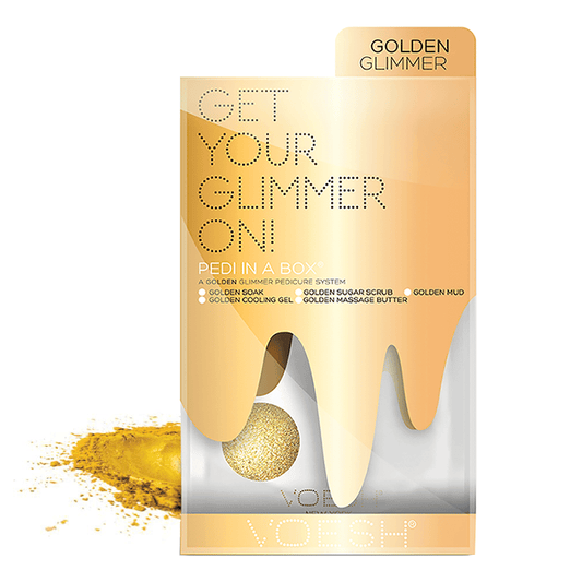 White Smoke Voesh Pedi In A Box Golden Glimmer VPC507GLD/02027