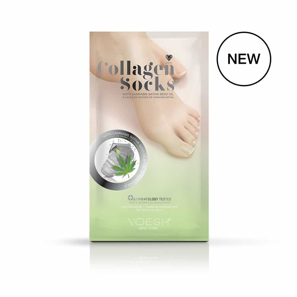 White Smoke Voesh Collagen Socks W/Cannabis Seed Oil VFM212CBD 02079