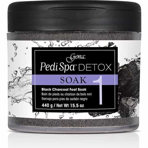 Dark Slate Gray Gena PediSpa Detox Foot Soak Black Charcoal 15.4 oz - 04064