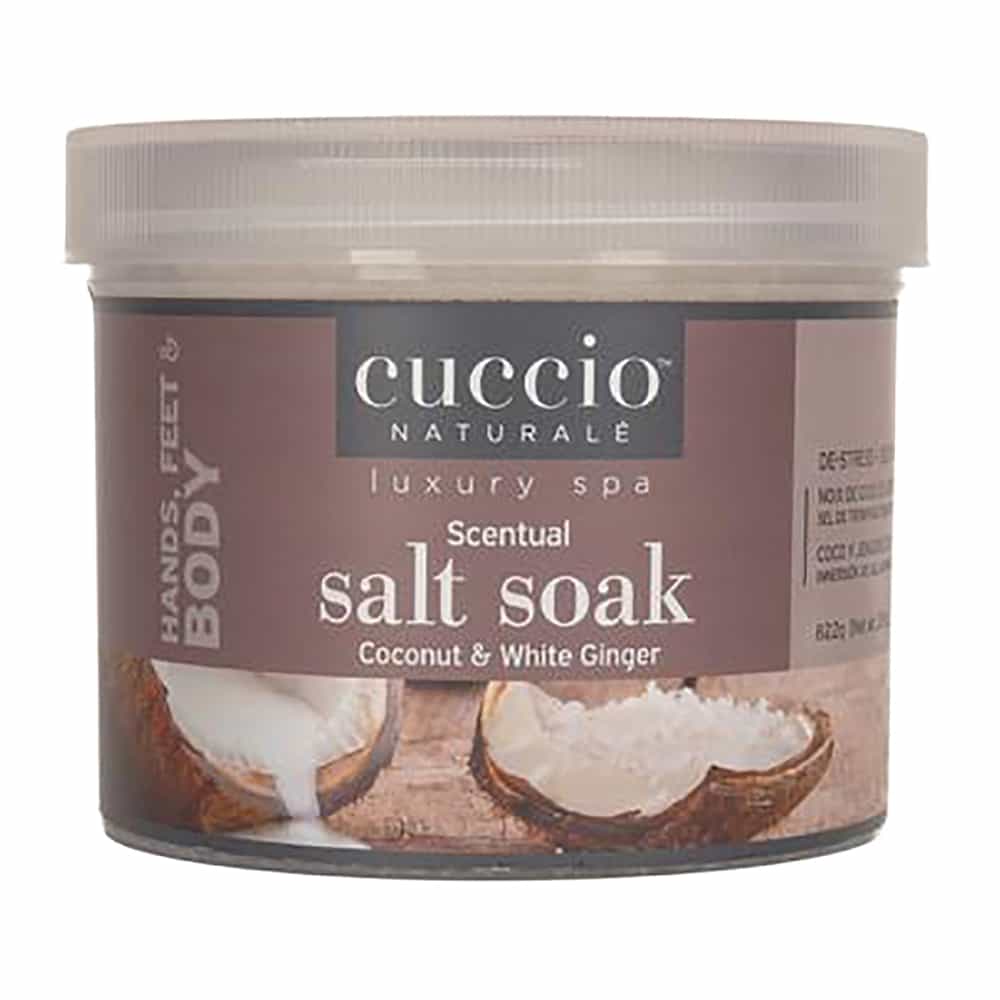 White Smoke Cuccio Scentual Salt Soak 29 oz Coconut & White Ginger 3296