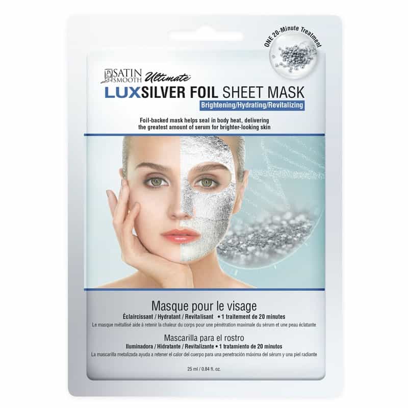 White Smoke Satin Smooth LUXSilver Foil Sheet Mask 814091 / 38911