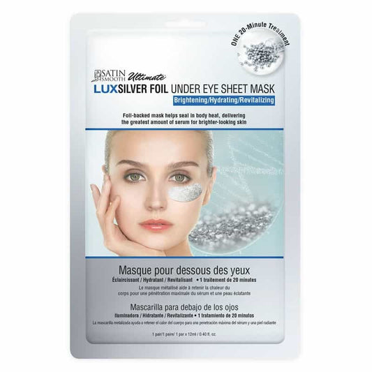 White Smoke Satin Smooth LUXSilver Foil Under Eye Sheet Mask814242/38912