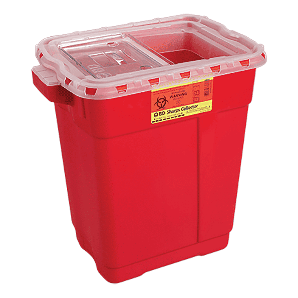 White Smoke BD Sharps Collector Jar 1 QT BD305635