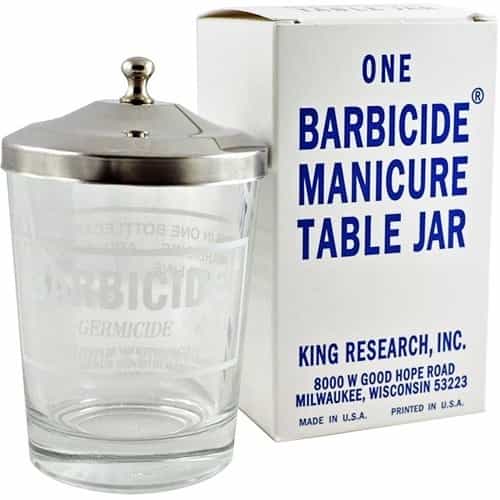 White Smoke Barbicide Manicure Table Jar - 50412