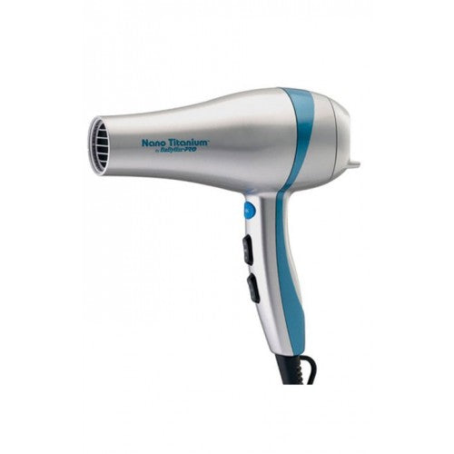 White Smoke Babyliss Nano-titanium Silver Dryer Light
