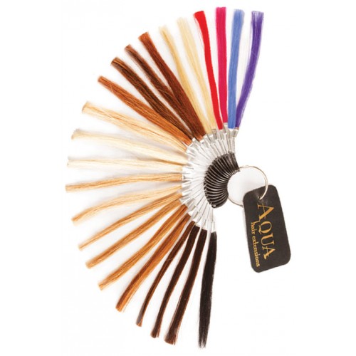 White Smoke Aqua Tape Extensions Color Swatch Ring