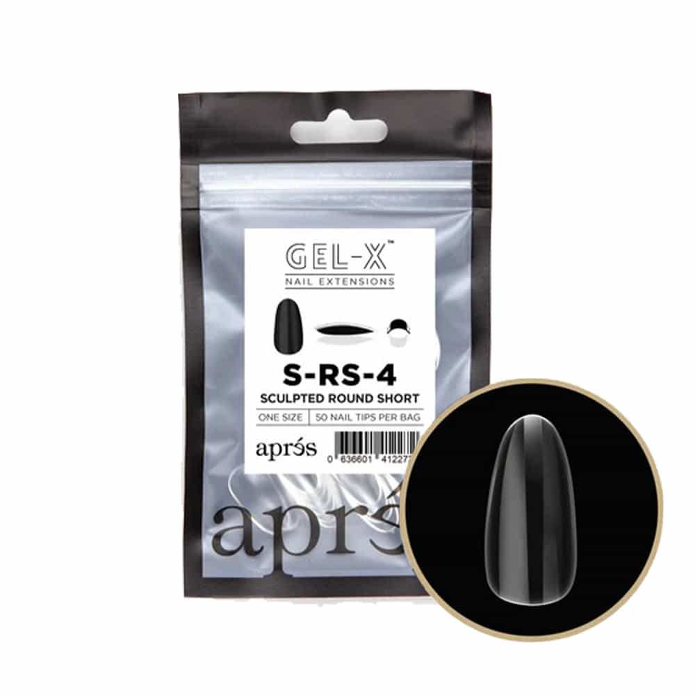 White Smoke Apres Gel-X Individual Tips Sculpted Round Short 50PK SRS4