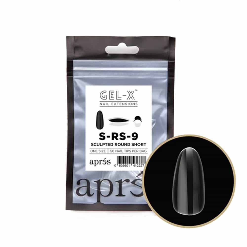 White Smoke Apres Gel-X Individual Tips Sculpted Round Short 50PK SRS9