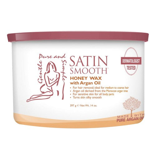White Smoke Satin Smooth Honey & Argan Oil Wax 14oz