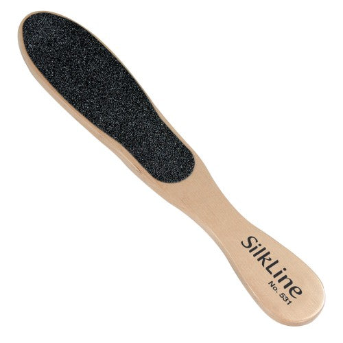 White Smoke Silkline Foot File Wood Handle Double Sided