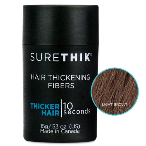 White Smoke SureThik Hair Fibers Light Brown 15g