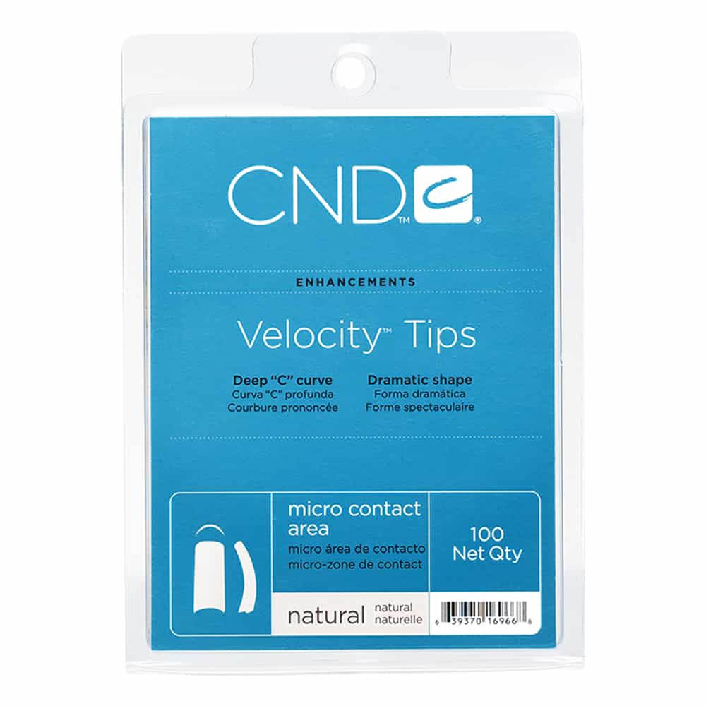 Light Sea Green CND Velocity Tips Natural 100 Tray 16966