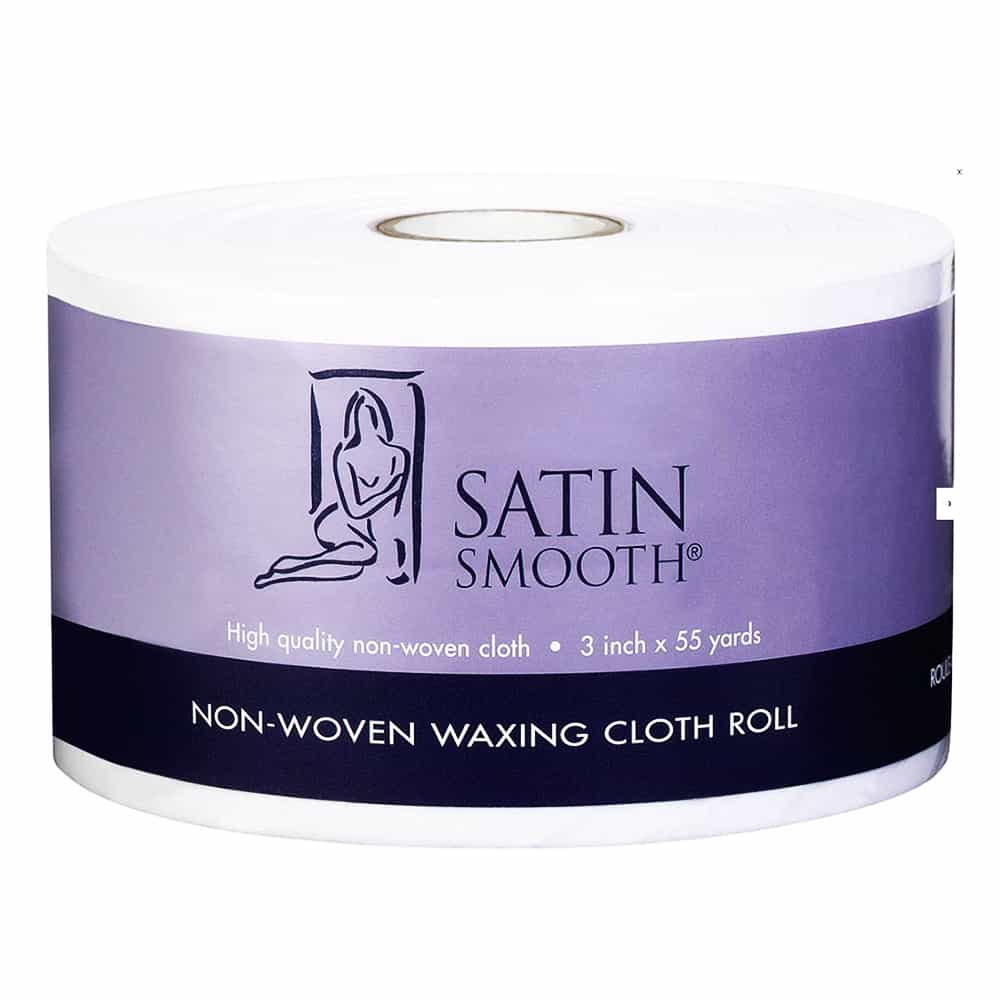 White Smoke Satin Smooth Non-Woven Waxing Cloth Roll 3"x55 Yards SSWA09
