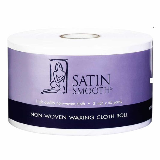 White Smoke Satin Smooth Non-Woven Waxing Cloth Roll 3"x55 Yards SSWA09
