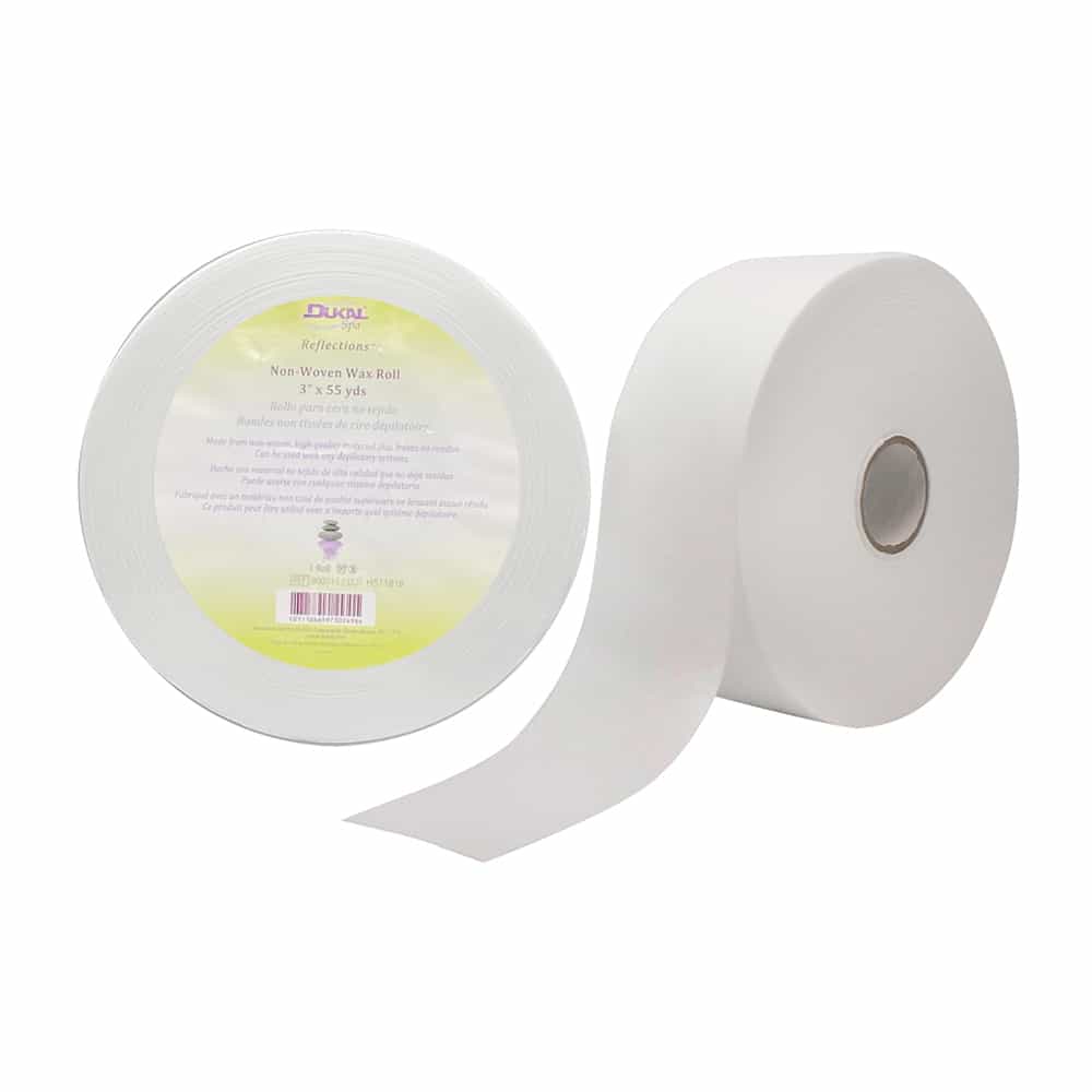 White Smoke Dukal Reflections Non-Woven Wax Roll 3"x 55 Yds 900711/02496