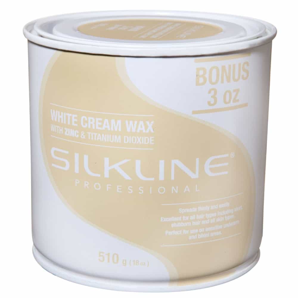 Gray Silkline White Cream Wax W/Zin & Titanium 18oz. SL18CREMC