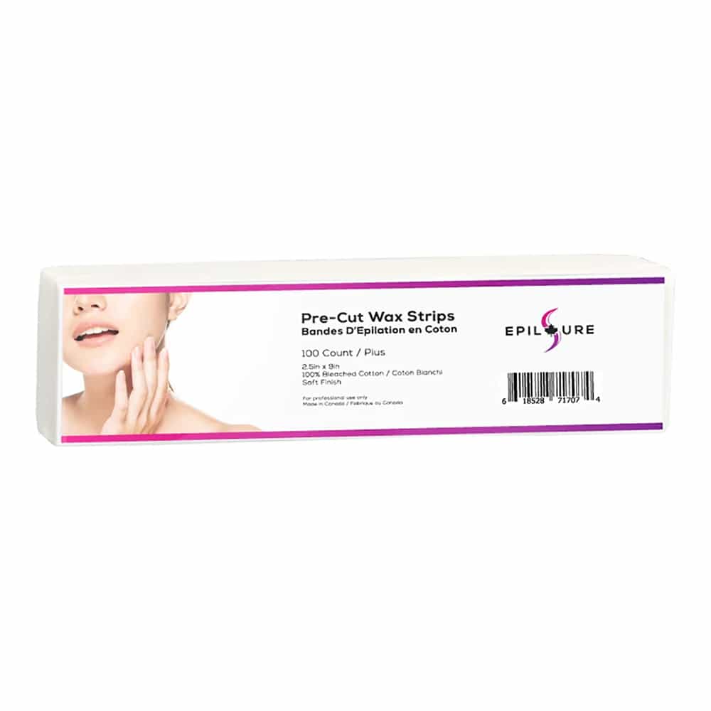 White Smoke Epilsure Pre-Cut Wax Strips 100pcs 2.5"x9" Soft Finish 71707