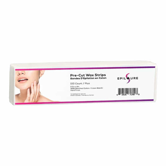 White Smoke Epilsure Pre-Cut Wax Strips 100pcs 2.5"x9" Hard Finish 71709