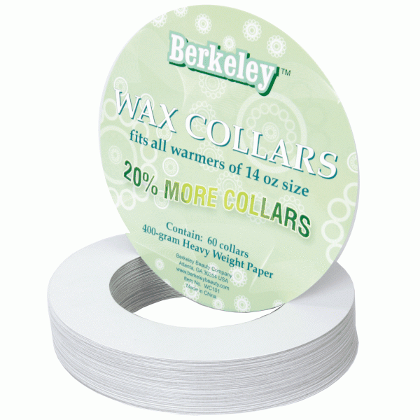 White Smoke Berkeley Wax Collars Round Fits14 oz Size - 60ct/pack WC101