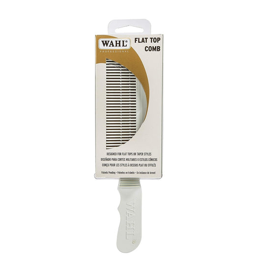 White Smoke Wahl  (53202) Barber Flat Top Comb  White