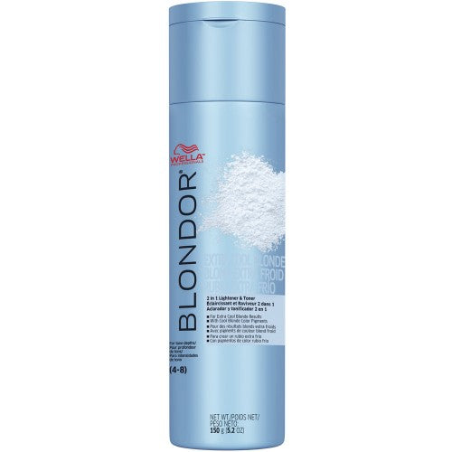 Light Blue Wella Blondor Extra Cool Blonde Powder Lightener 5.3oz