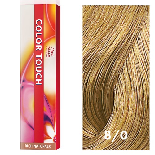 White Smoke Wella Color Touch 8/0 Light Blonde/Natural 2oz