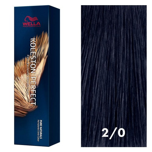 Black Wella Koleston Perfect Pure Naturals 2/0 Darkest Brown/Natural 2oz
