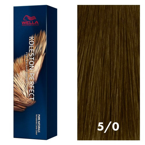 Black Wella Koleston Perfect Pure Naturals 5/0 Light Brown/Natural 2oz