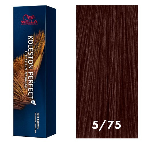 Black Wella Koleston Perfect Deep Browns 5/75 Light/Red-Violet Brown 2oz