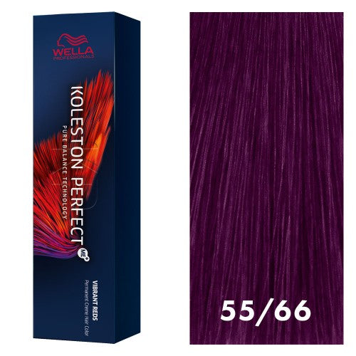 Black Wella Koleston Perfect Vibrant Reds 55/66 Intense Light Brown / Violet Violet 2oz