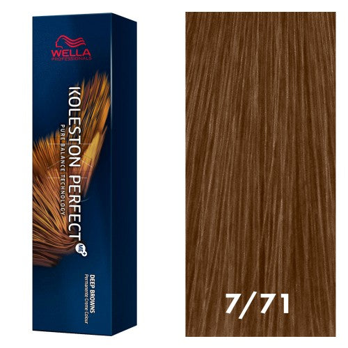 Saddle Brown Wella Koleston Perfect Deep Browns 7/71 Medium Blonde/Brown Ash 2oz