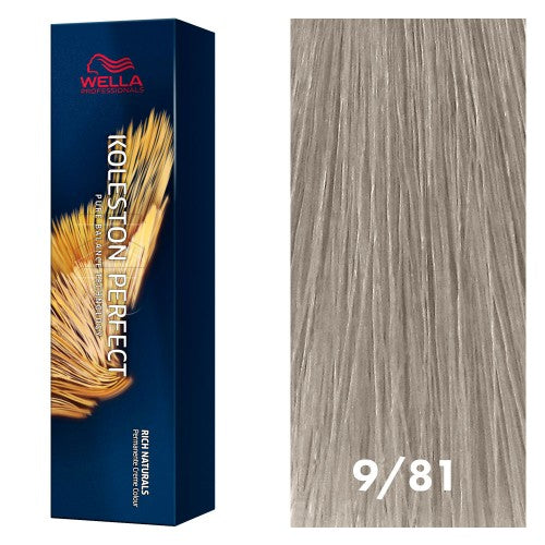 White Smoke Wella Koleston Perfect Rich Naturals 9/81 Very Light Blonde/Pearl Ash 2oz