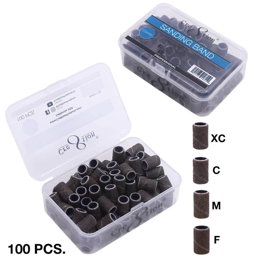 White Smoke Cre8tion Sanding Band Brown Medium 100 pcs 01854/17105