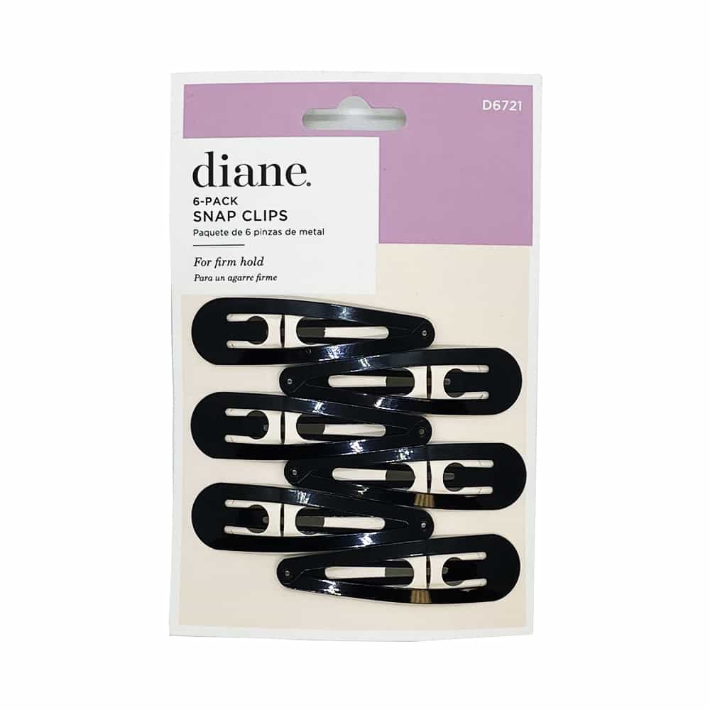 Black Diane By Fromm Snap Clips Black 6PK D6721 / 03009