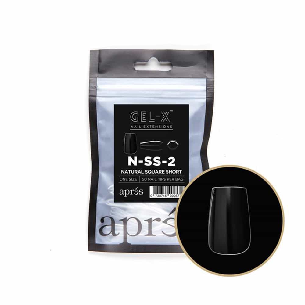 White Smoke Apres Gel-X Individual Tips Natural Square Short 50Pcs NSS2